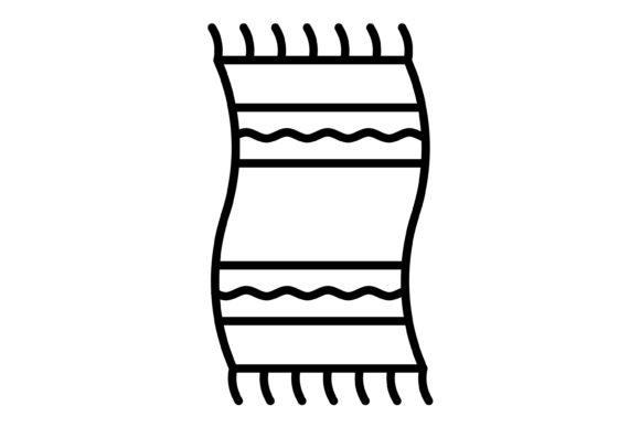 Beach Towel Outline Icon: Your Go-To Vector for Summer Vibes