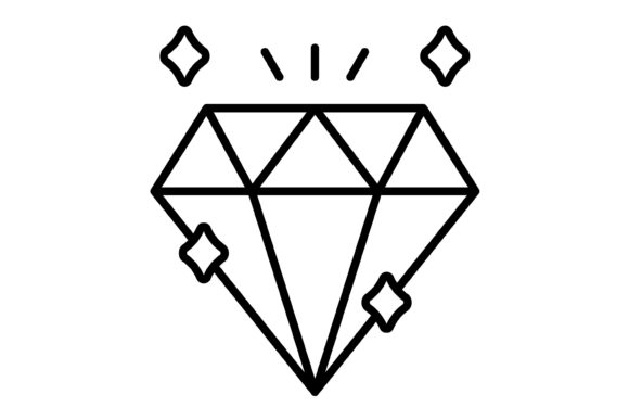 Diamond Outline Icon: A Modern Icon for Every Project