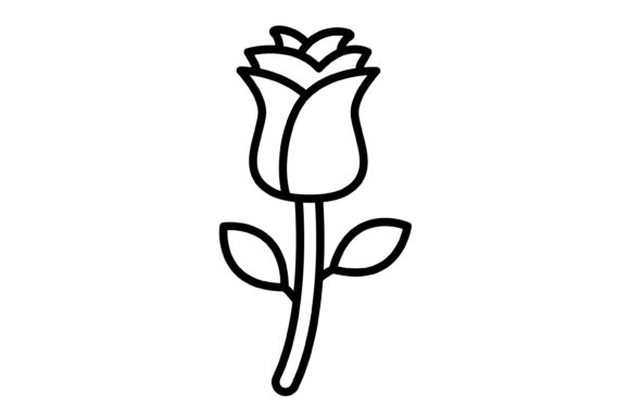 Rose Outline Icon: A Versatile Asset for Modern Design