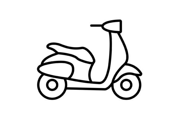 Scooter Outline Icon: A Versatile Asset for Modern Design