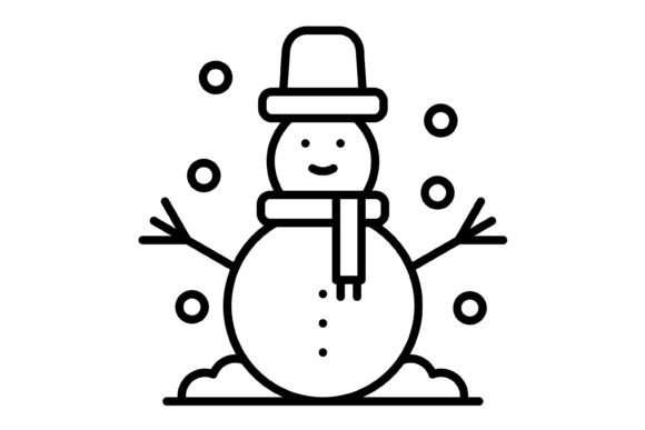 Snowman Outline Icon: Your Go-To Winter Design Asset