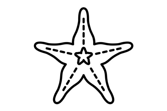 Starfish Outline Icon: A Versatile Design Asset