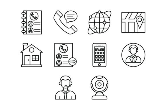 Streamlining Your Visual Language with the 10 Communication Outline Icons Bundle