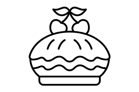 The Cherry Pie Outline Icon: A Sweet Spot for Modern Design