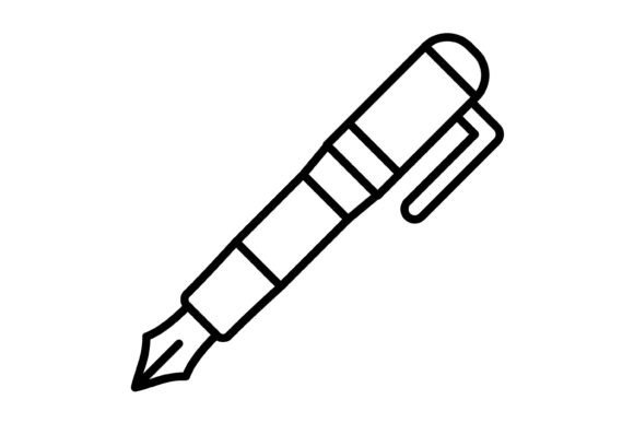 The Fountain Pen Outline Icon: A Versatile Asset for Modern Design
