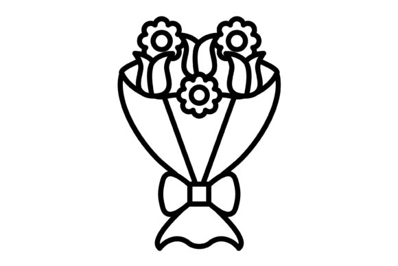Using the Flower Bouquet Outline Icon in Your Projects